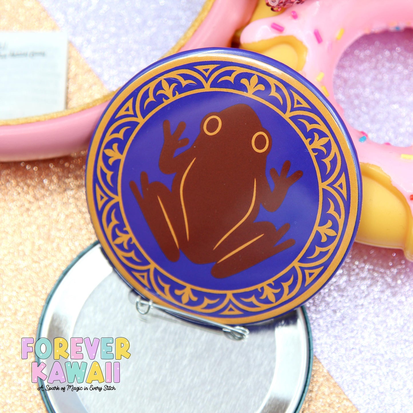 Chocolate Frog Wizard Treat Inspired 3" Celebration Button – Magical Collectible Pin for Theme Park Trips, Parties & Fans