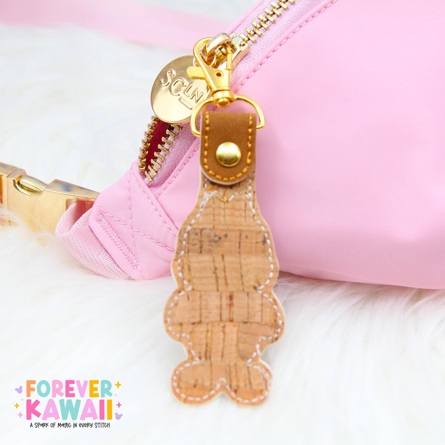 Chip Gingerbread Snap Tab β Disney Bag Charm, Christmas Keychain, Park Bag Accessory, Holiday Gift, Cute Embroidered Vinyl Charm