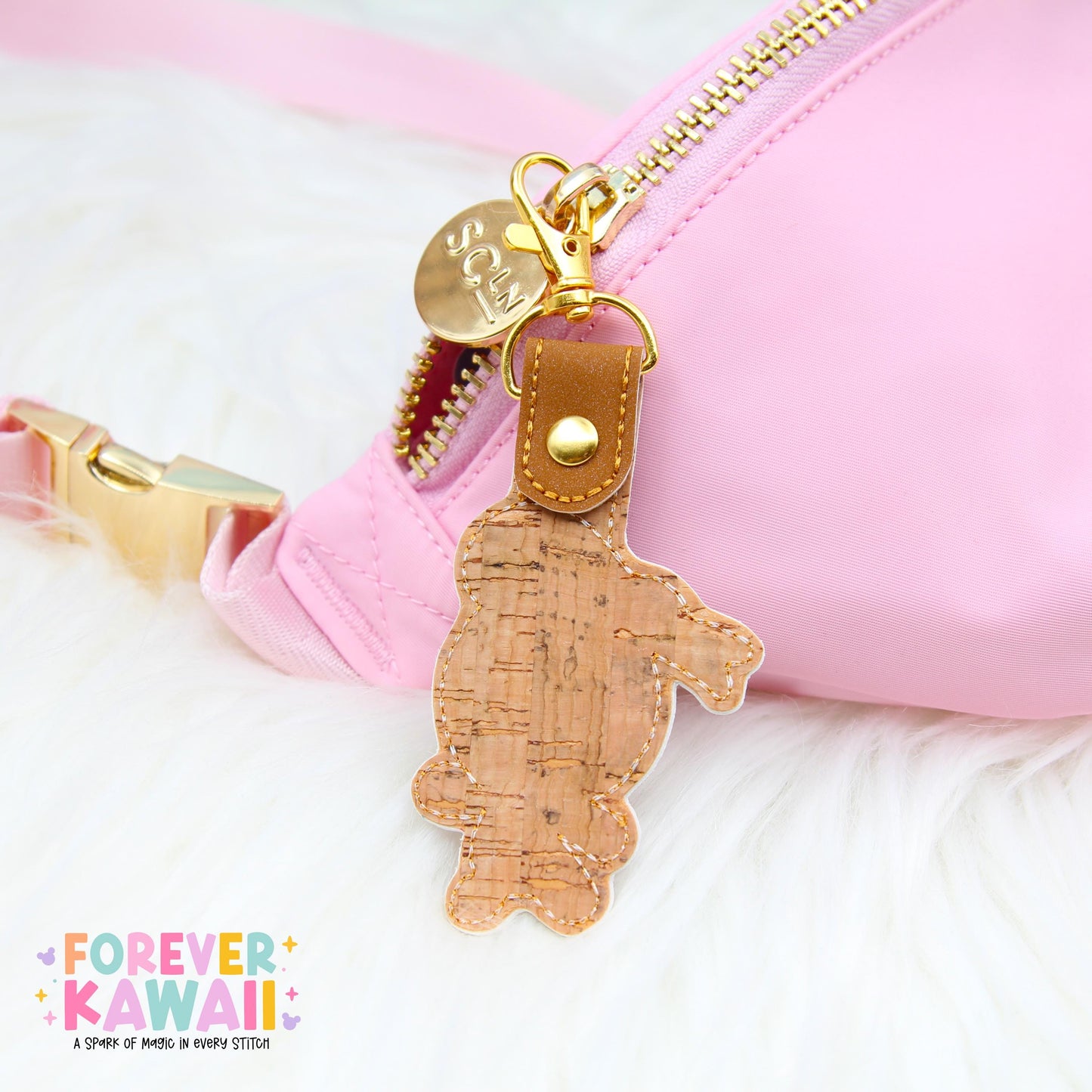Chip Gingerbread Snap Tab β Disney Bag Charm, Christmas Keychain, Park Bag Accessory, Holiday Gift, Cute Embroidered Vinyl Charm