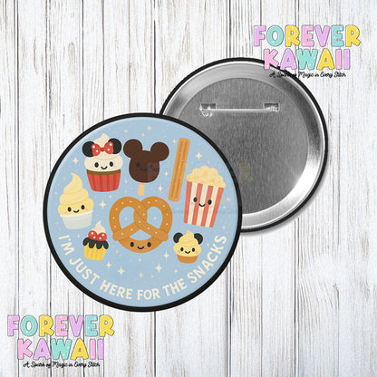 I'm Just Here For The Snacks -  Group - Celebration Pinback Button