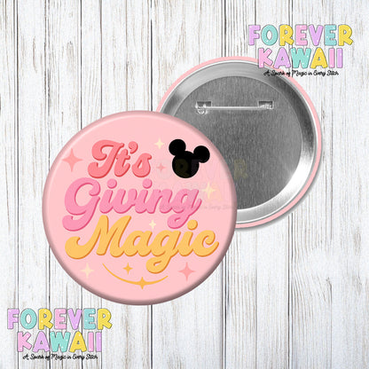 It's Giving Magic Celebration Pinback Button
