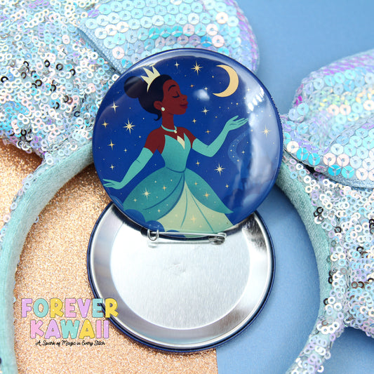 Starlight Parade - Moonlit Bayou Princess Celebration Pinback Button – 3" Magical Night Parade Flair