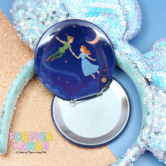 Starlight Parade - Peter and Wendy Celebration Pinback Button – Dreamy Night Sky 3" Parade-Inspired Flair