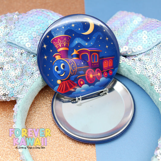 Starlight Parade - Whimsy Parade Train Celebration Pinback Button – 3" Magical Night Ride