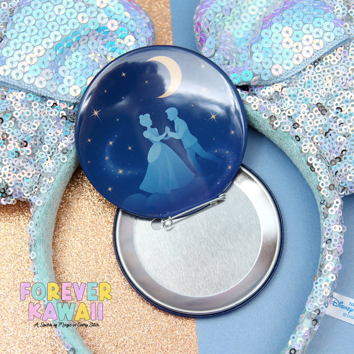 Starlight Parade - Midnight Waltz Celebration Pinback Button – 3" Enchanted Dance Under the Stars