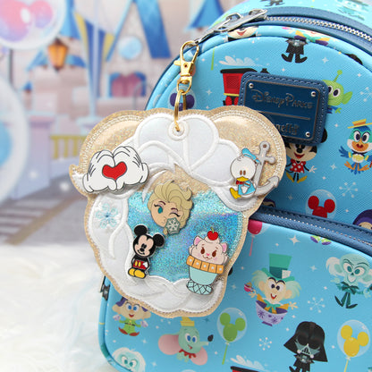Ice Queen Pin Trading Keychain | 5 Hole Enamel Pin Holder | Pin Display Keychain