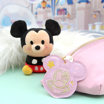 Pink Holographic Winking Mouse Bag Charm Keychain