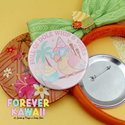 a collection of colorful pinwheels and a round pinwheel with a bird design, all set against a yellow background.