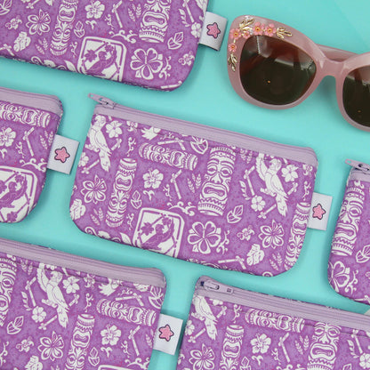 Tiki Room Zippered Pouch – Stylish Eyewear Case, Makeup Organizer, and Travel Clutch