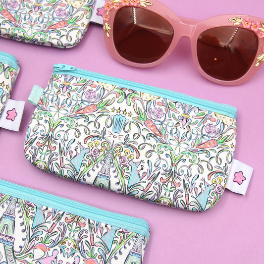 Remy & Emile&#39;s Culinary Delight Zippered Pouch – Handmade Eyewear Case, Makeup Organizer, and Travel Accessory
