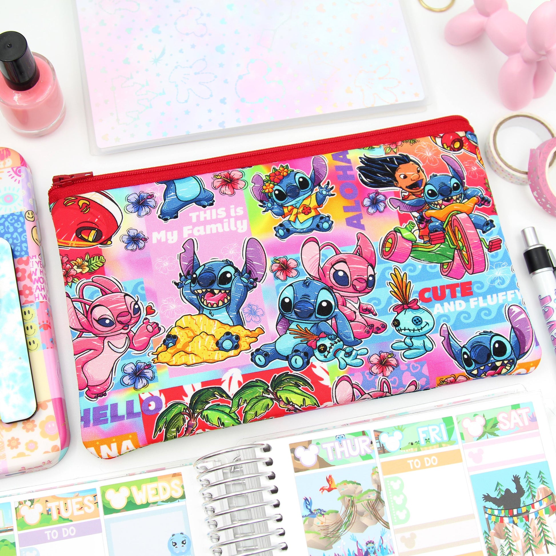 Tropical Paradise Planner Zipper Pouch