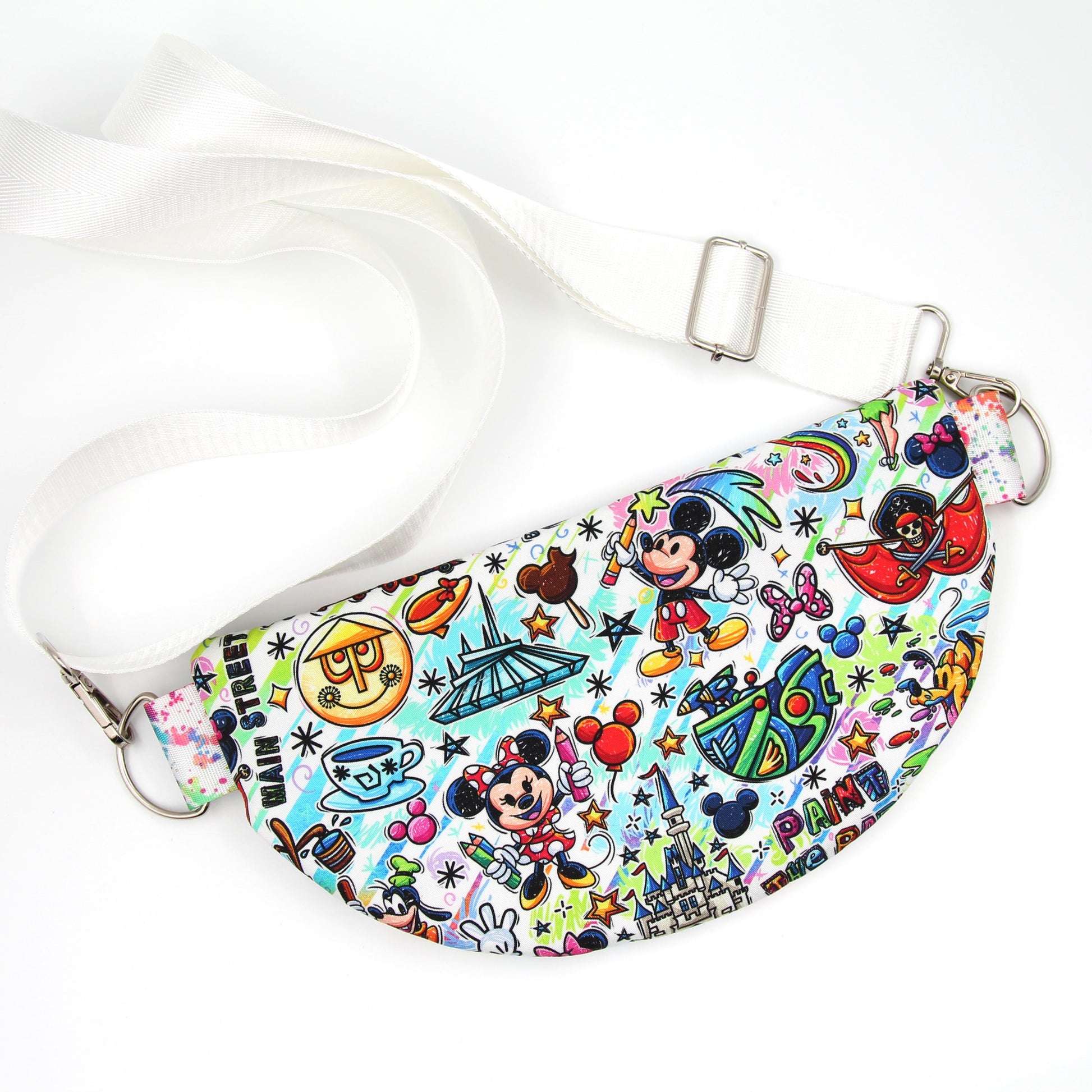 Festival Of The Arts Crossbody Bag, Adjustable Webbing Strap, Hipster Disney Bag, Handmade Fanny Pack Bag, Fully Lined & Padded, Theme Park