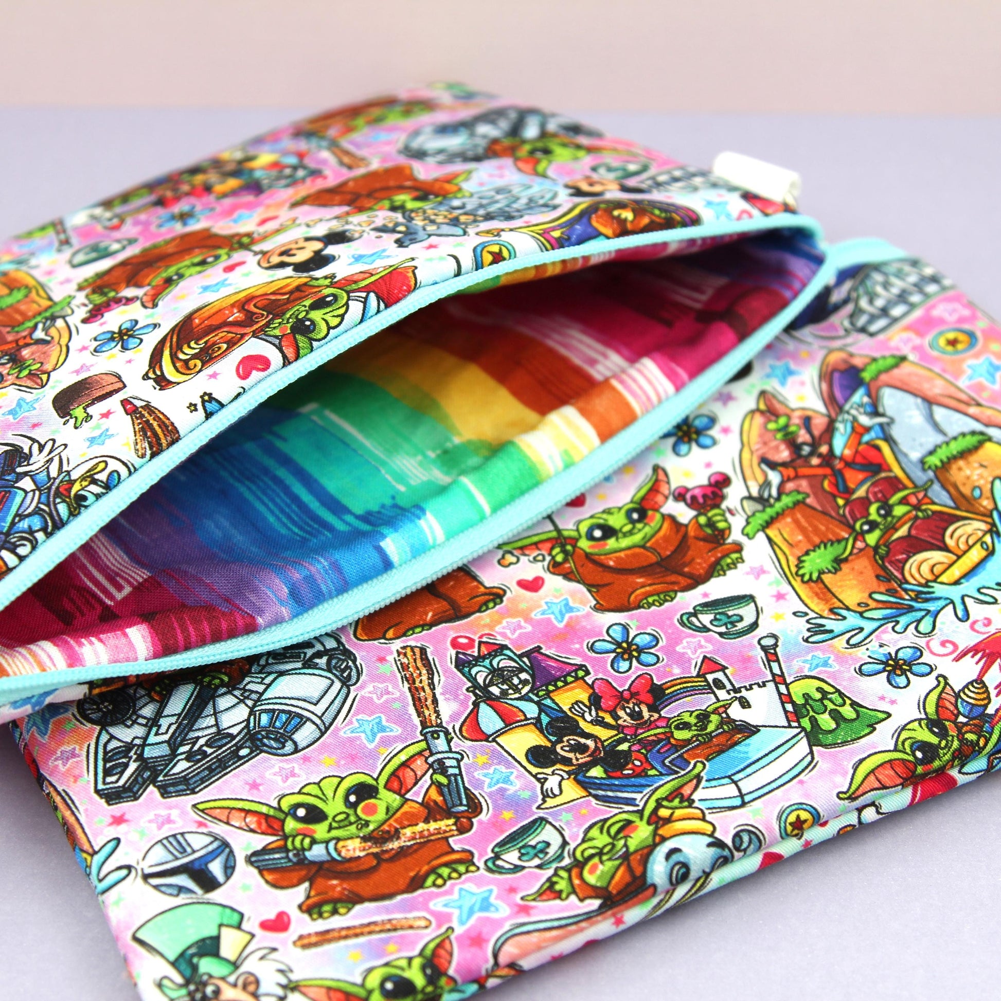 Baby Alien Rides Planner Pouch, Stationery Bag, Zipper Pouch for Hobonichi Weeks & Print Pression, Fully Lined and Padded, Cute Gift