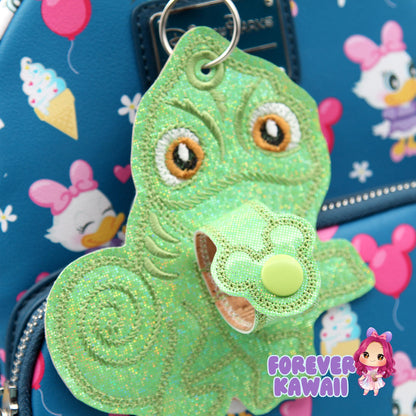 Pascal Chameleon Ears Holder Keychain – Glitter Headband Clip | Sunglasses Holder | Travel Storage | Mouse Ears Headband Holder, Princess
