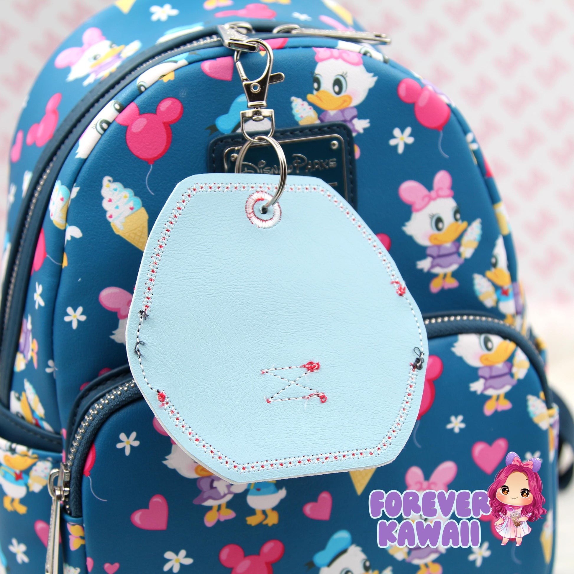 Skyline Park Mouse Ears Holder Keychain – Glitter Vinyl Headband Clip | Sunglasses Holder | Travel Storage | Mouse Ears Headband Holder