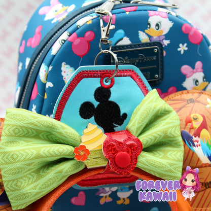 Skyline Park Mouse Ears Holder Keychain – Glitter Vinyl Headband Clip | Sunglasses Holder | Travel Storage | Mouse Ears Headband Holder