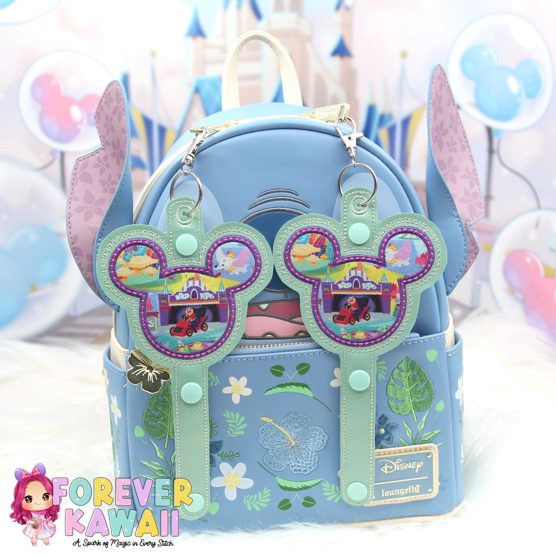 Park Attractions Mouse Ears Holder – Applique , Park Ears Holder, Secure Your Park Ears, Hat, Sunglasses