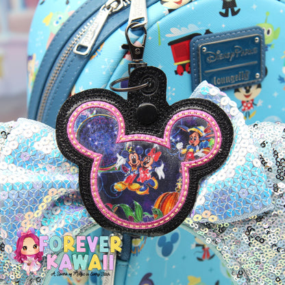 Main Street Electrical Parade Mouse Ears Holder – Applique , Park Ears Holder, Secure Your Park Ears, Hat, Sunglasses, Mr. And Mrs. Mouse