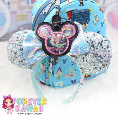 Main Street Electrical Parade Mouse Ears Holder – Applique , Park Ears Holder, Secure Your Park Ears, Hat, Sunglasses, Pirate Hook