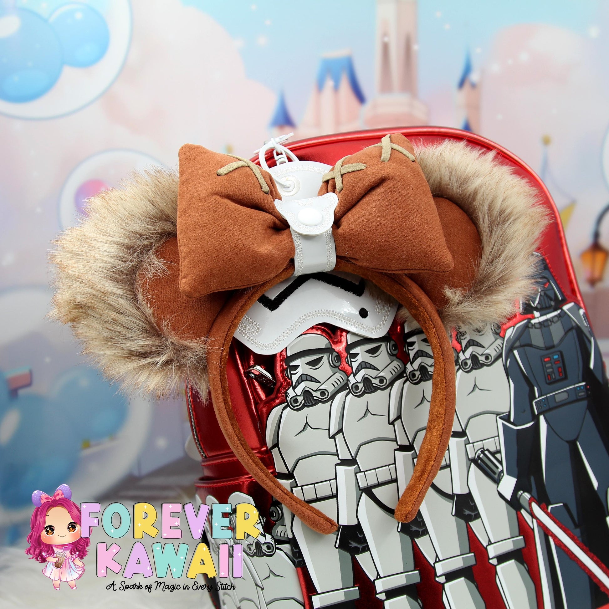 Stormtrooper Mouse Ears Holder Keychain – Galaxy Hat Holder | Sunglasses Holder | Star Wars Ear Holder | Mouse Ears Headband Holder