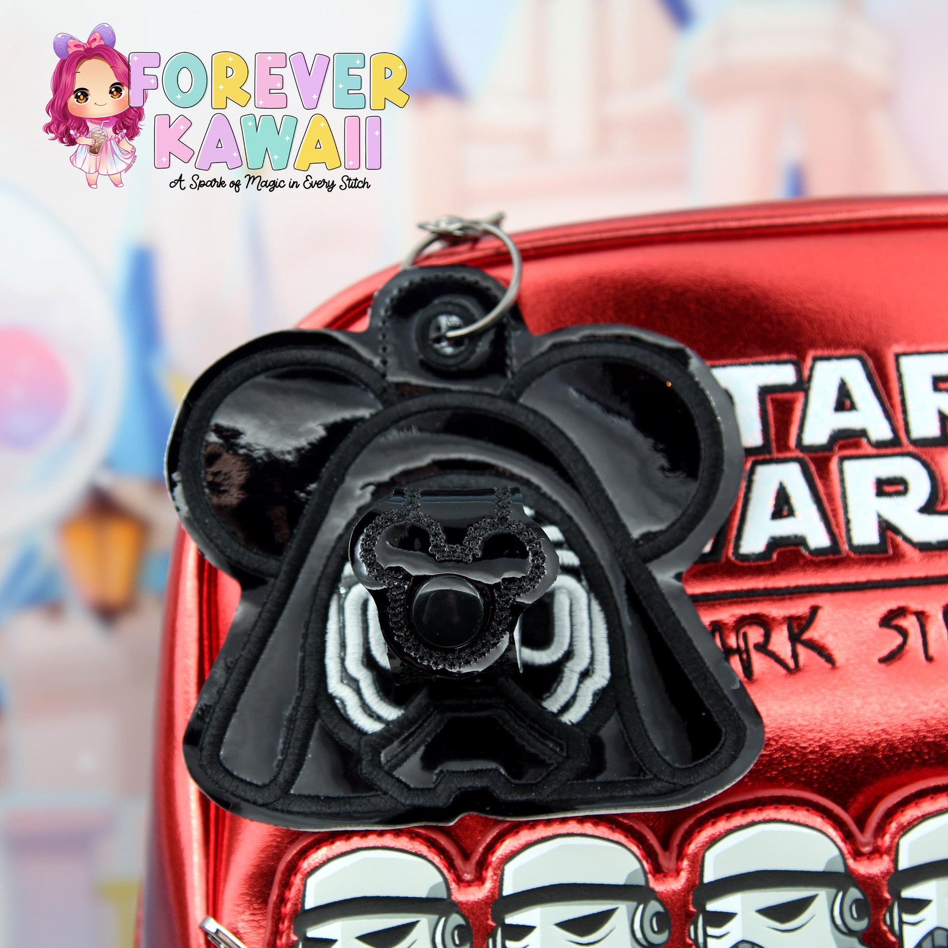 Kylo Mouse Ears Holder Keychain – Galaxy Hat Holder | Sunglasses Holder | Star Wars Ear Holder | Mouse Ears Headband Holder