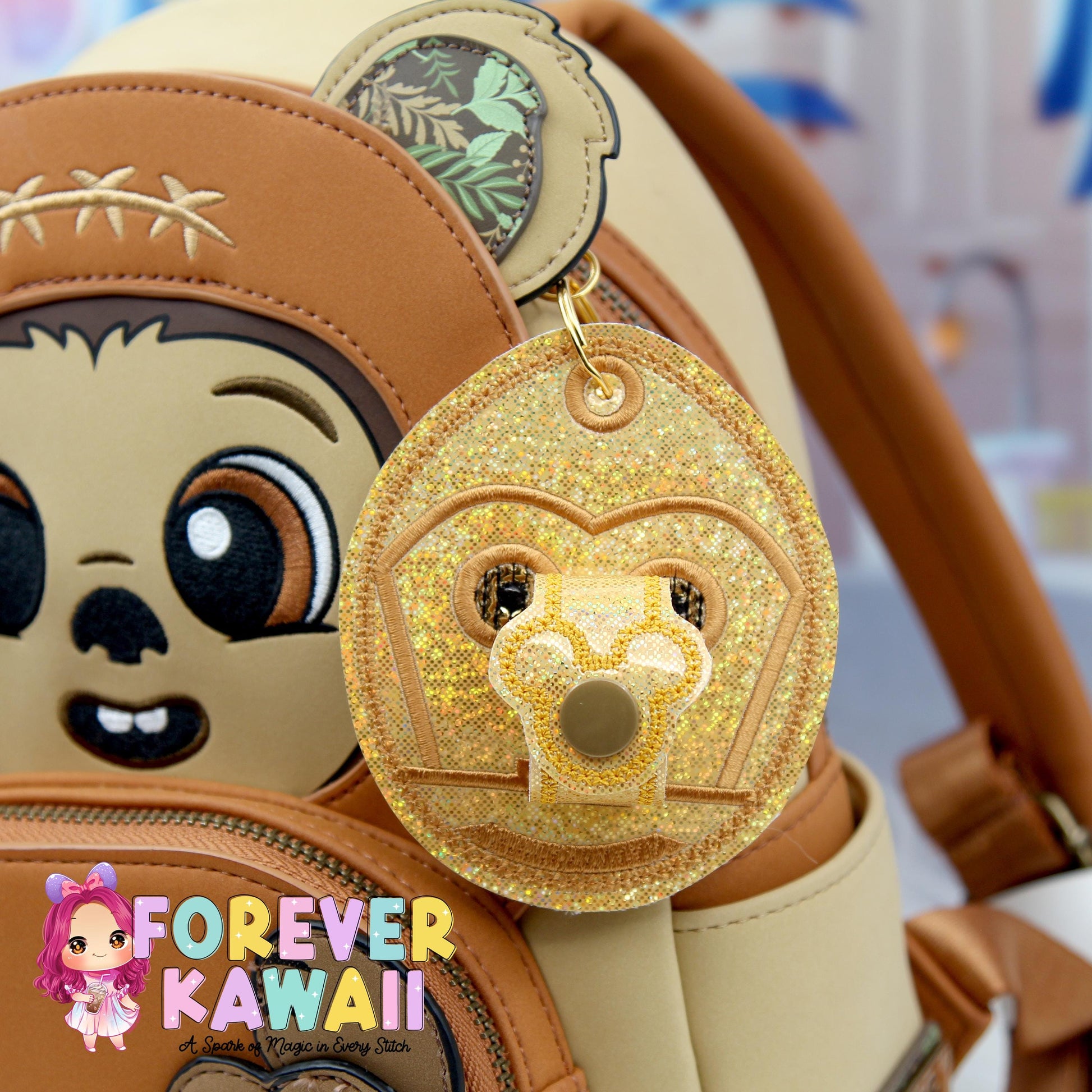 C3PO Mouse Ears Holder Keychain – Galaxy Hat Holder | Sunglasses Holder | Star Wars Ear Holder | Mouse Ears Headband Holder