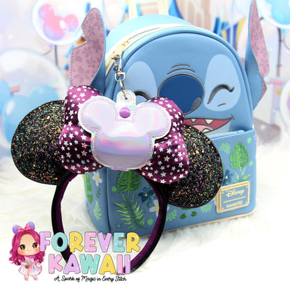 Purple Balloon Park Ear Holder - Mickey Ear Holder - Disney Ear Organizer - Holographic Glitter Vinyl - Magic Kingdom Must-Have - Sunglasses