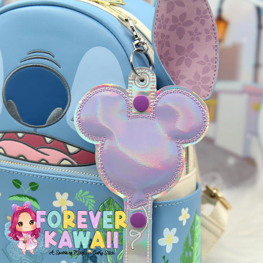 Purple Balloon Park Ear Holder - Mickey Ear Holder - Disney Ear Organizer - Holographic Glitter Vinyl - Magic Kingdom Must-Have - Sunglasses