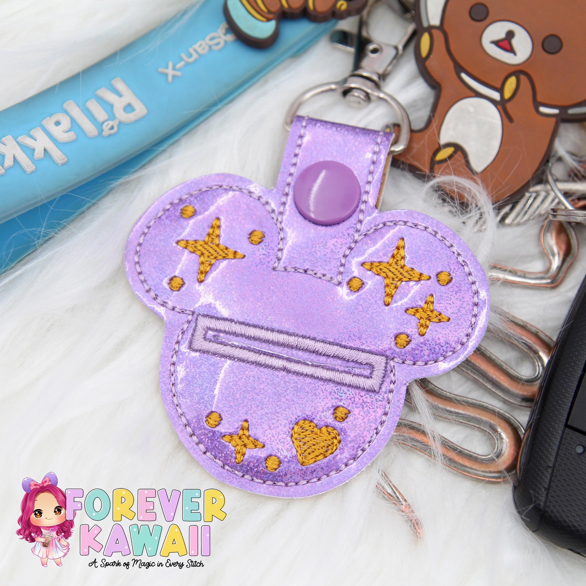 Mouse Head Grocery Cart Quarter Holder Keychain – Quarter Keeper for Shopping Cart – Reusable Coin Holder – Never Forget Your Quarter Again!