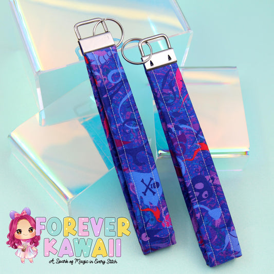 Villain Vibes Padded Wristlet Keychain – Hands-Free Key Fob for Groceries, Errands, & Everyday Chaos – Dark Aesthetic Wrist Strap