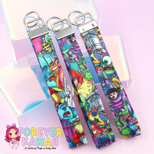 Monsters-Inspired Keychain – Whimsical Keyfob Featuring Playful Monsters, Doors, and Colorful Elements – Fun Keychain for Fans of Adventures