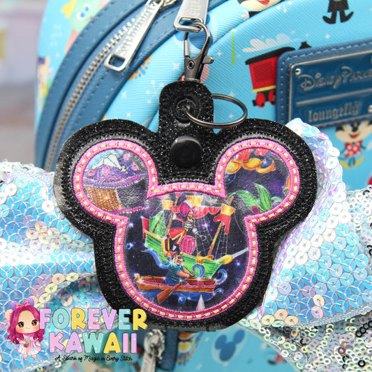 Main Street Electrical Parade Mouse Ears Holder – Applique , Park Ears Holder, Secure Your Park Ears, Hat, Sunglasses, Pirate Hook