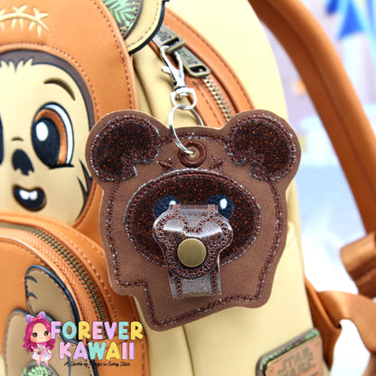 Ewok Mouse Ears Holder Keychain – Galaxy Hat Holder | Sunglasses Holder | Star Wars Ear Holder | Mouse Ears Headband Holder