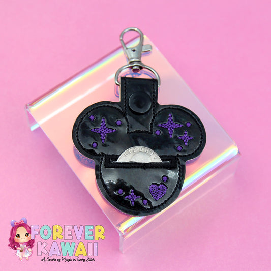 Mouse Head Grocery Cart Quarter Holder Keychain – Quarter Keeper for Shopping Cart – Reusable Coin Holder – Never Forget Your Quarter Again!