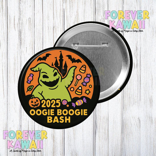 2025 Oogie Boogie Bash Button -• Halloween Party Souvenir - Disney California Adventure Event Keepsake - Spooky Disney Pin