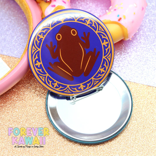 Chocolate Frog Wizard Treat Inspired 3" Celebration Button – Magical Collectible Pin for Theme Park Trips, Parties & Fans