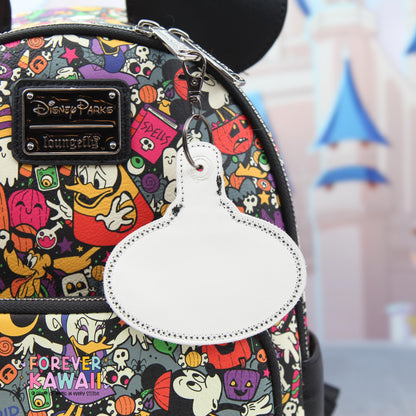 Personalized Ghost Host Inspired Bag Charm | Haunted Mansion Name Tag Keychain | Custom Halloween Disney Park Accessory