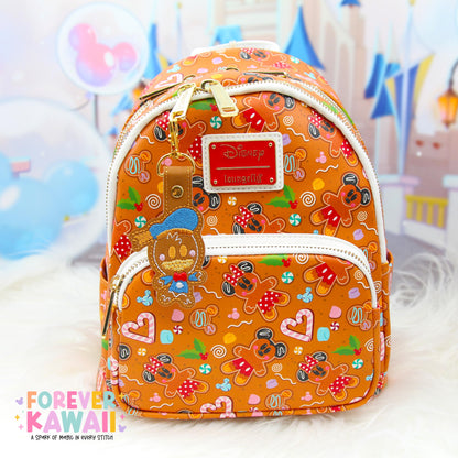 Chip Gingerbread Snap Tab – Disney Bag Charm, Christmas Keychain, Park Bag Accessory, Holiday Gift, Cute Embroidered Vinyl Charm