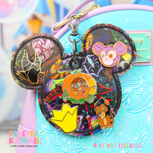 Nightmare Before Christmas Pin Trading Keychain - Disney Villains Park Bag Charm - Halloween Pin Display