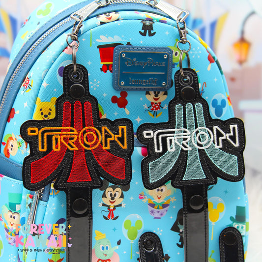 TRON Mouse Ears Holder – Gloss Black Vinyl | Choose Blue or Red | Park Ears Holder | Secure Ears, Hat or Sunglasses | Disney TRON Gift