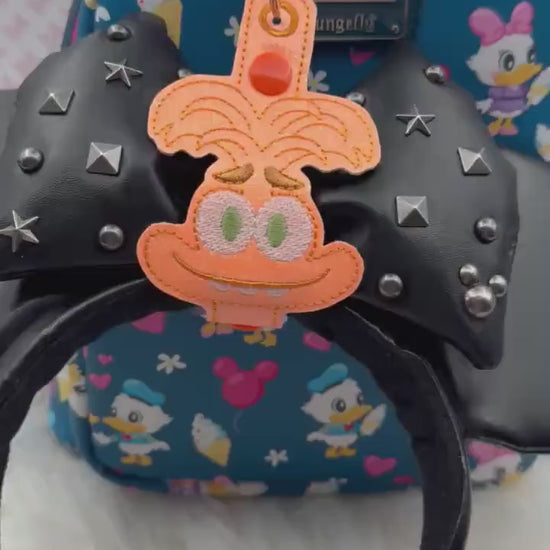 Anxiety Glitter Park Mouse Ears Holder Keychain – Glitter Headband Clip, Sunglasses Holder, Mouse Ears Headband Holder, Hat Holder Keychain