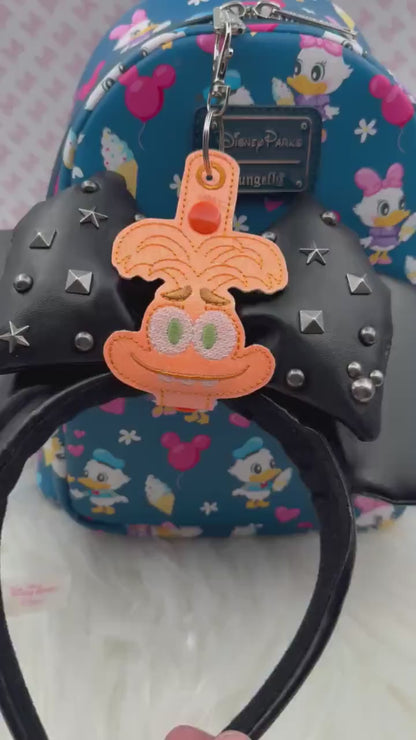 Anxiety Glitter Park Mouse Ears Holder Keychain – Glitter Headband Clip, Sunglasses Holder, Mouse Ears Headband Holder, Hat Holder Keychain