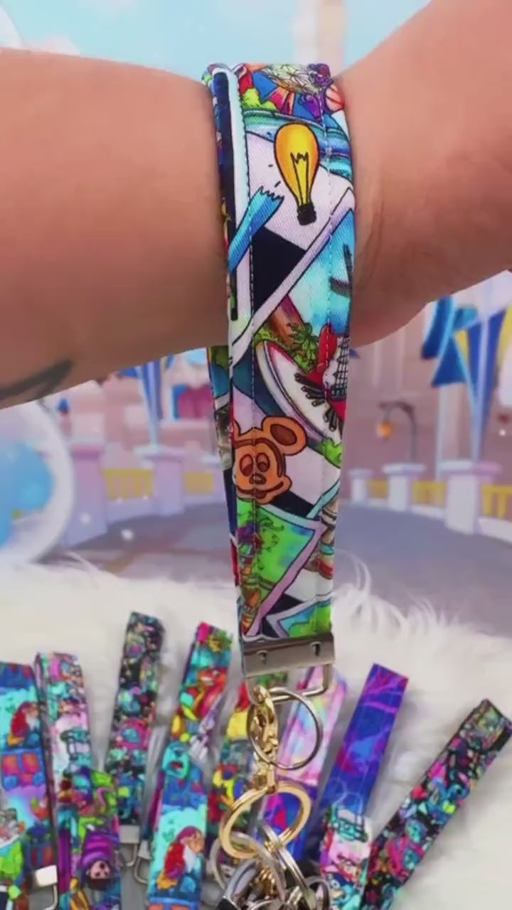 Monsters-Inspired Keychain – Whimsical Keyfob Featuring Playful Monsters, Doors, and Colorful Elements – Fun Keychain for Fans of Adventures