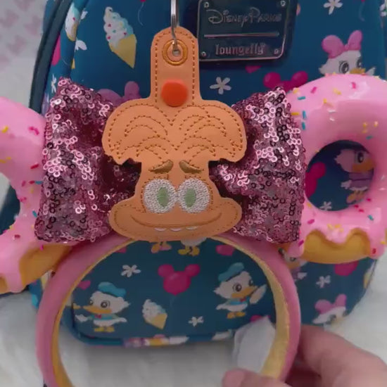 Anxiety Park Mouse Ears Holder Keychain – Glitter Headband Clip | Sunglasses Holder | Travel Storage | Mouse Ears Headband Holder