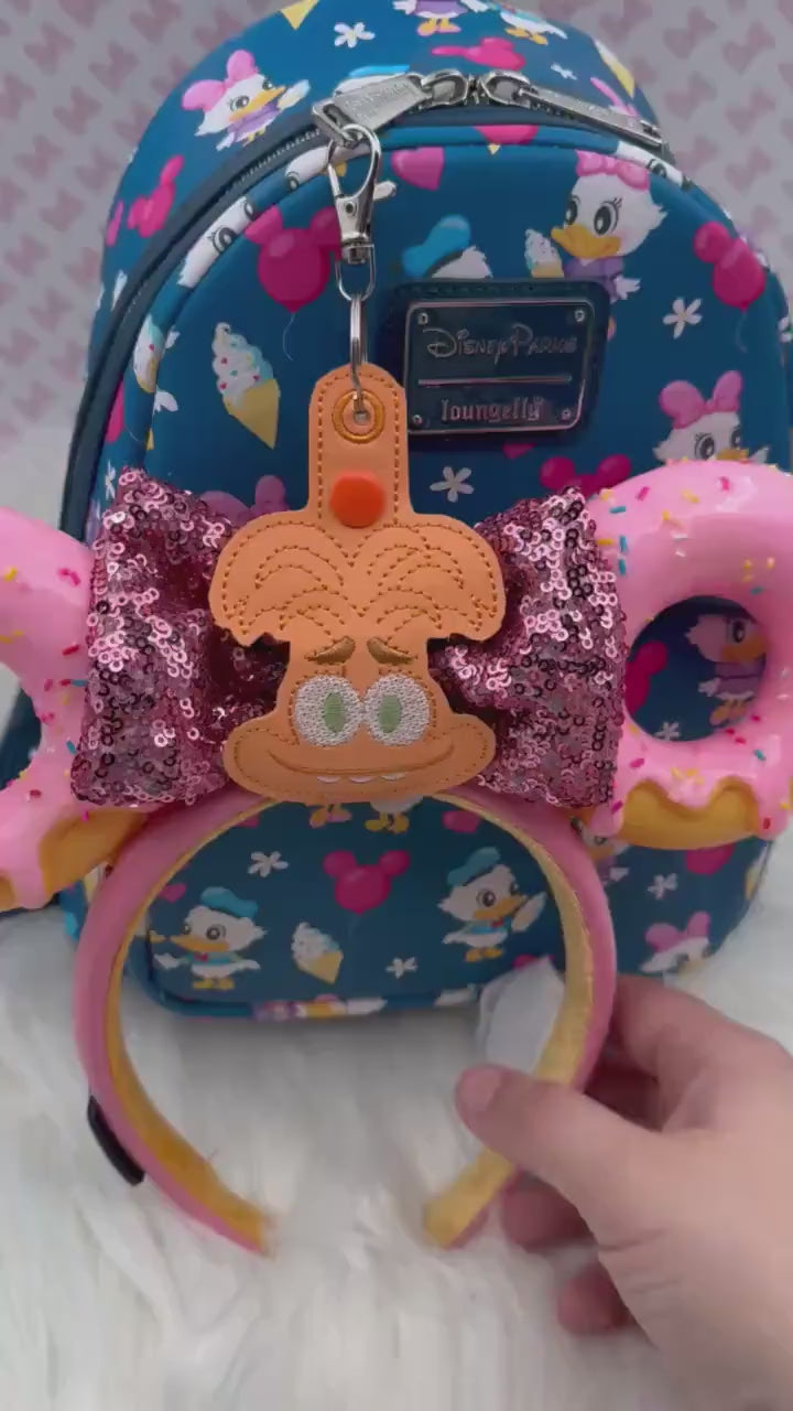 Anxiety Park Mouse Ears Holder Keychain – Glitter Headband Clip | Sunglasses Holder | Travel Storage | Mouse Ears Headband Holder